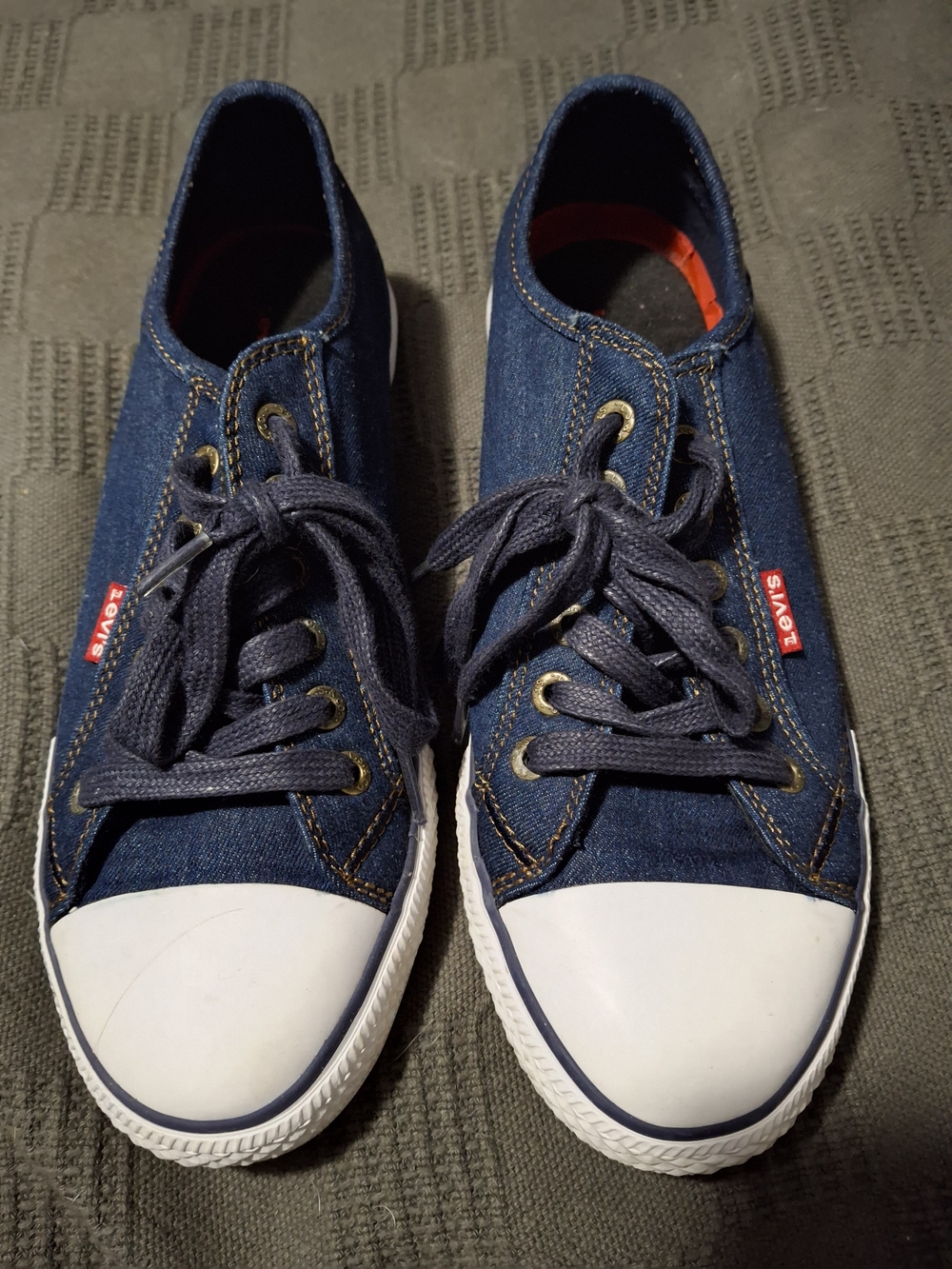 Levi's Womans Navy Denim Low-Top Sneakers